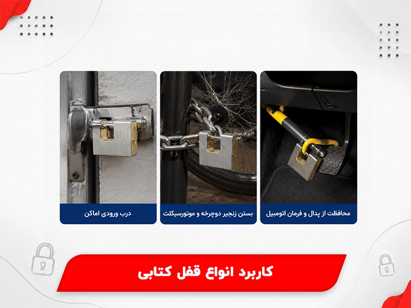 کاربرد انواع قفل کتابی