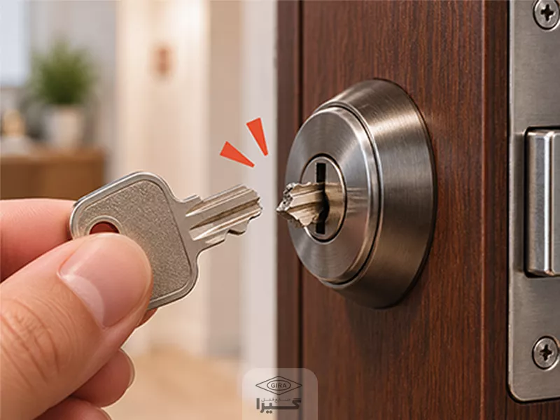 علت شکستن کلید در قفل چیست؟